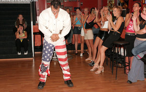 18 year old girl Barbie Bree strips to pink leg warmers in her bedroom